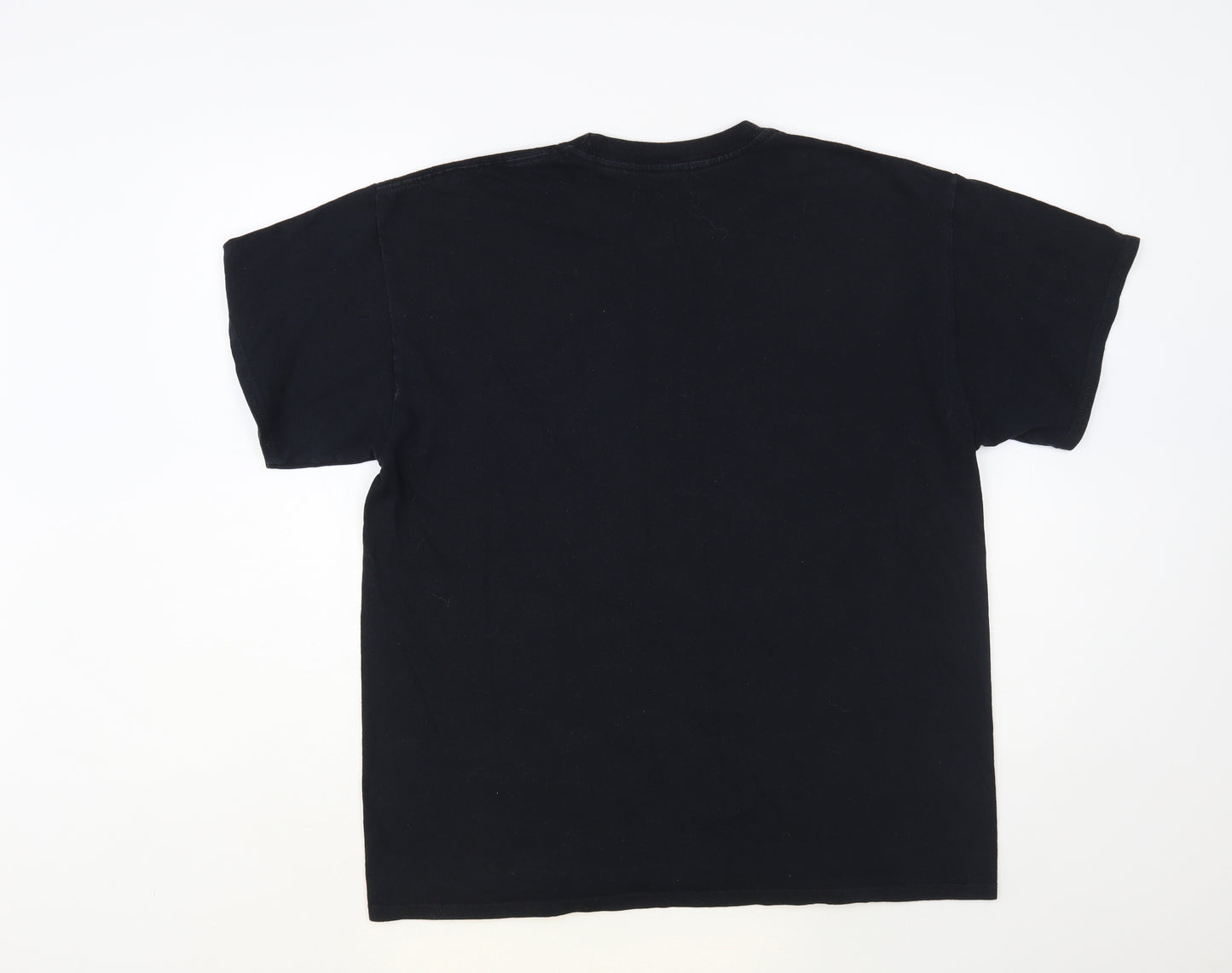 Gildan Mens Black Cotton T-Shirt Size L Crew Neck - Sorry Ladies