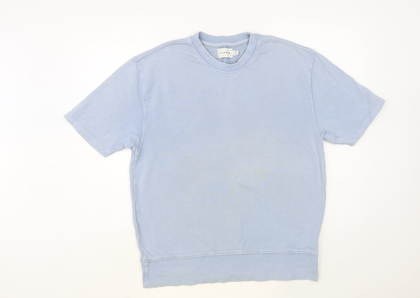 Topman Mens Blue Cotton Pullover Sweatshirt Size XS