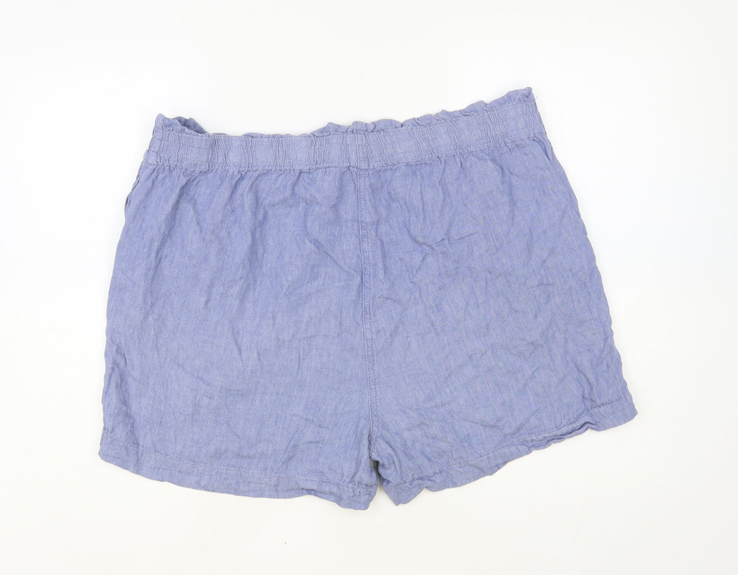 George Womens Blue Linen Bermuda Shorts Size 18 L5 in Regular Drawstring