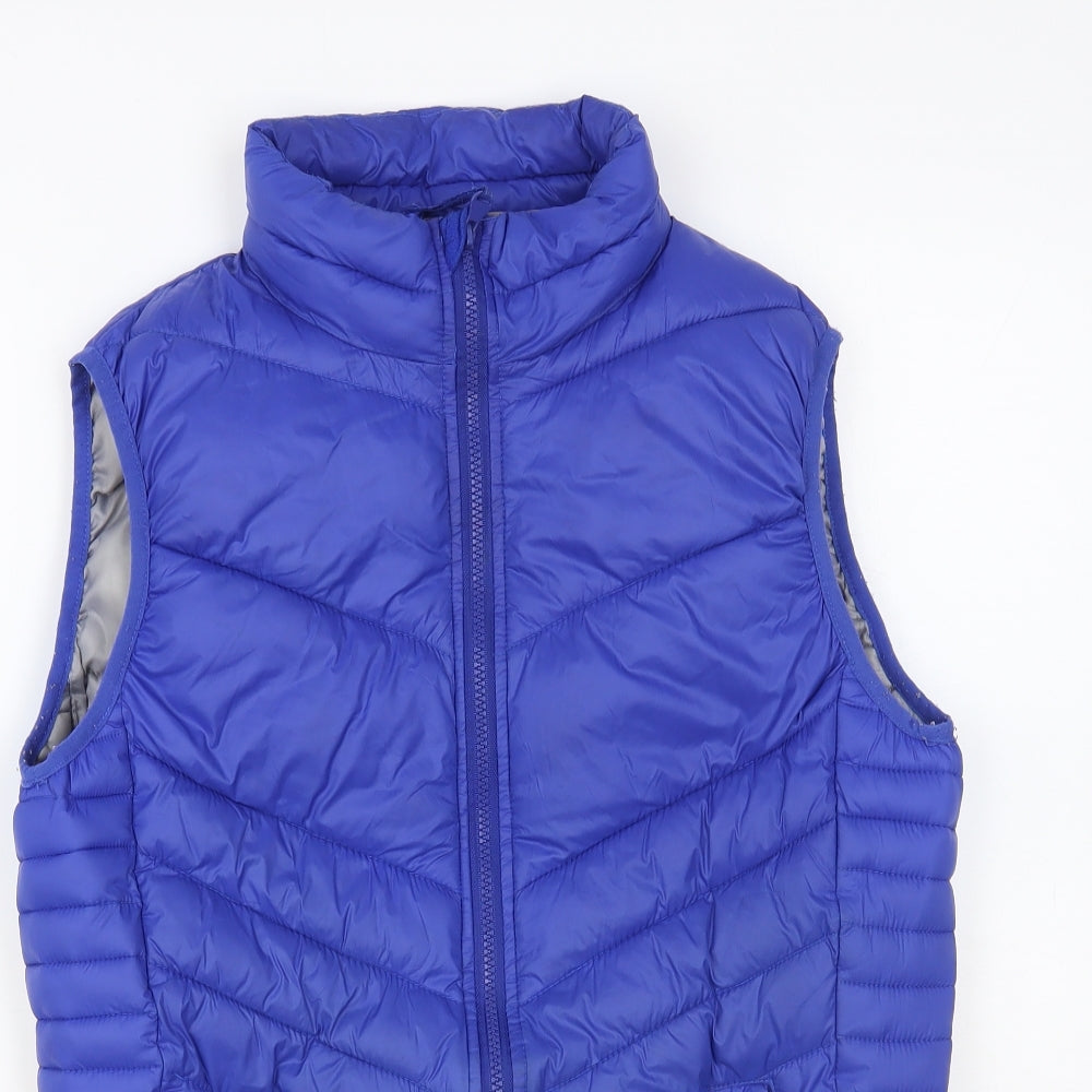 Crosshatch Mens Blue Gilet Coat Size S Zip