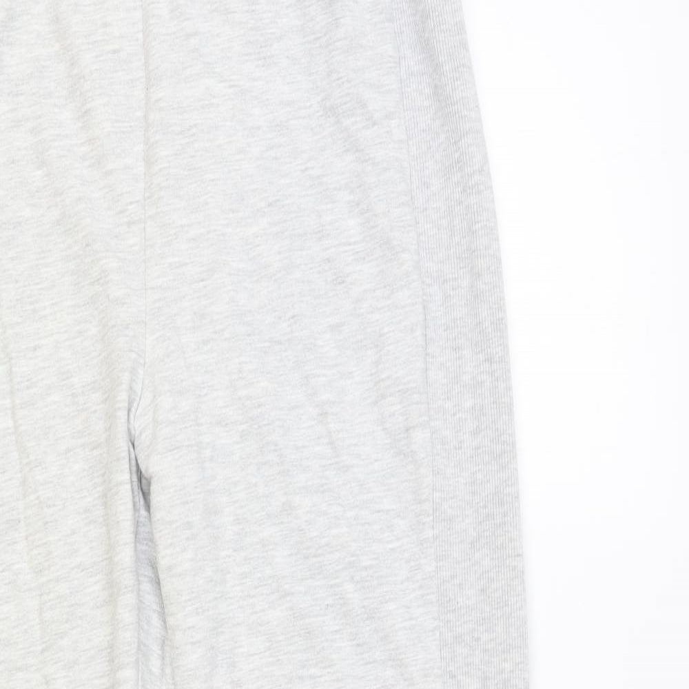 Primark Womens Grey Cotton Jogger Trousers Size 10 L28 in Regular Drawstring