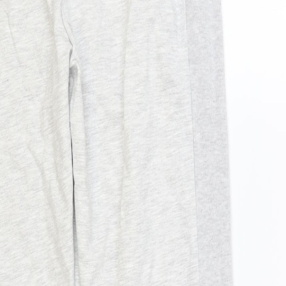 Primark Womens Grey Cotton Jogger Trousers Size 10 L28 in Regular Drawstring