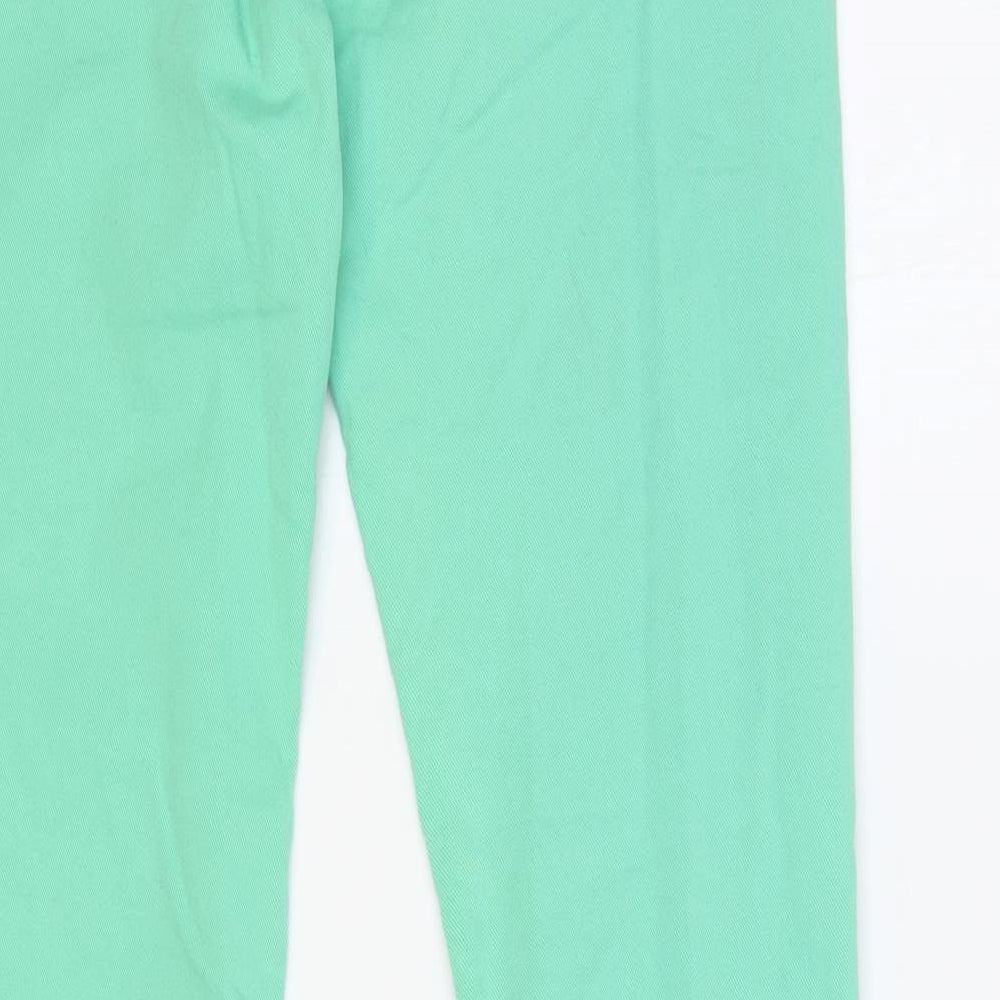 Superdry Womens Green Cotton Skinny Jeans Size 32 in L32 in Regular Button