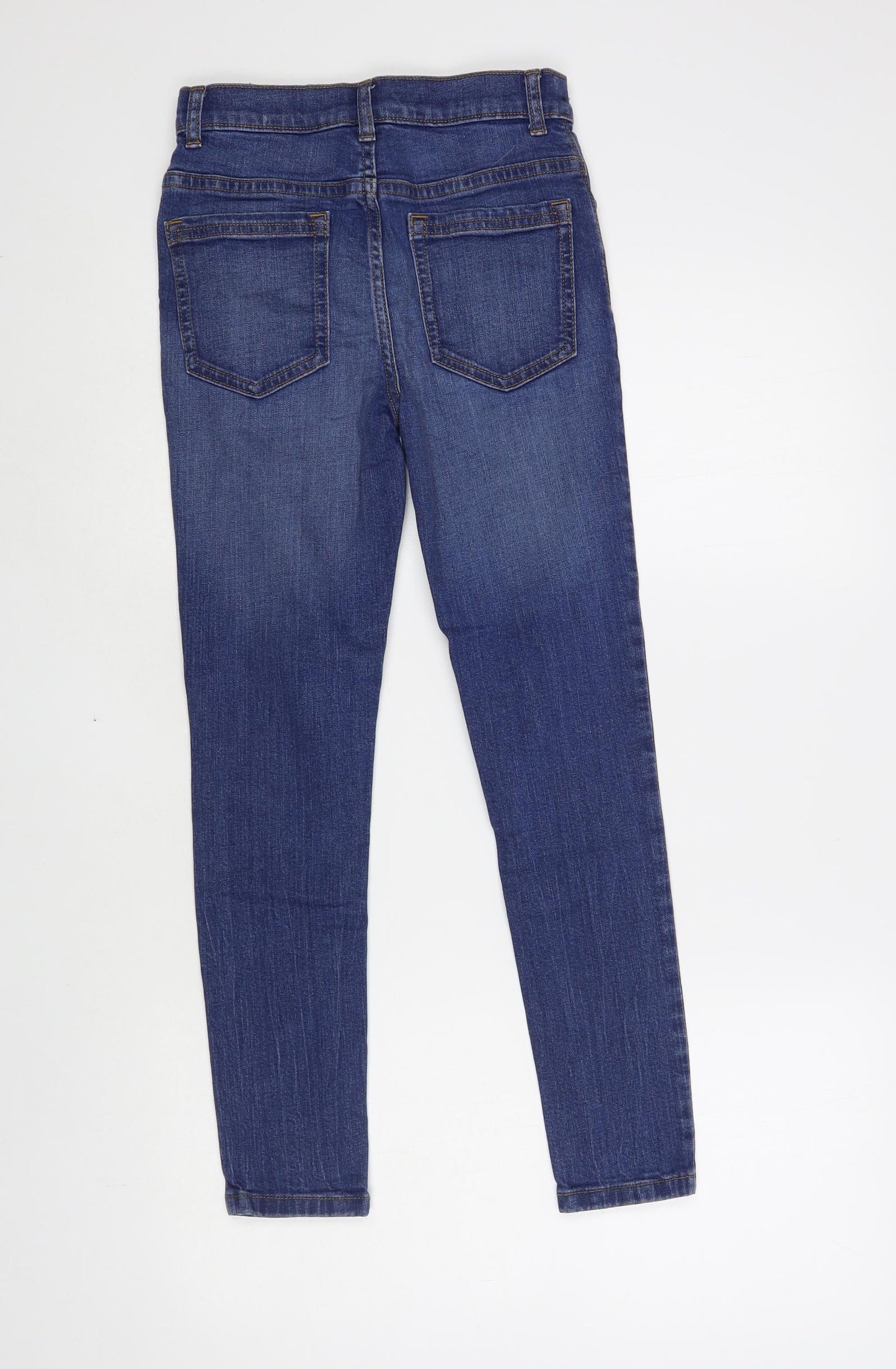 TU Girls Blue Cotton Skinny Jeans Size 10 Years Regular Button