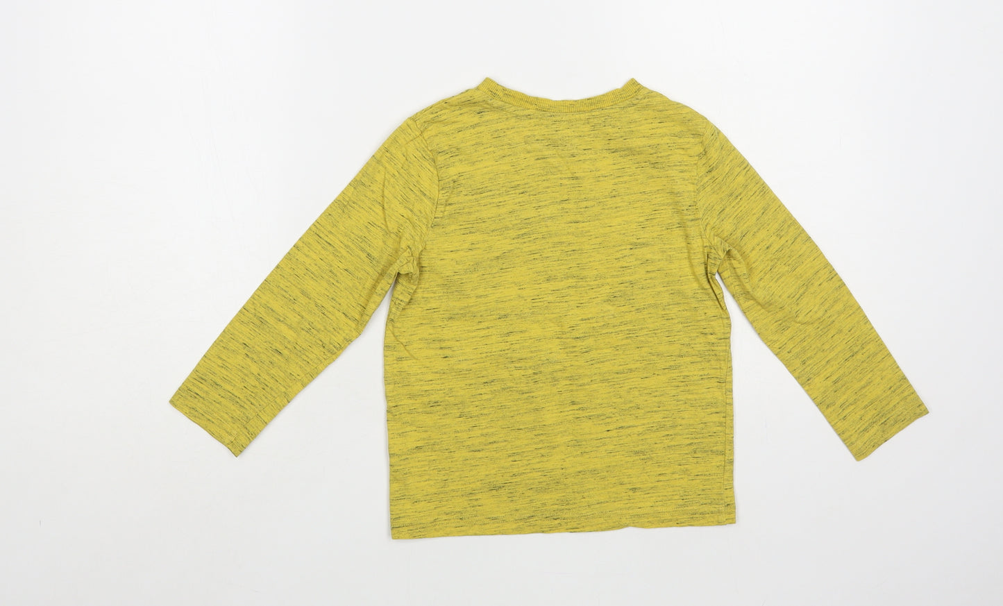 F&F Boys Yellow Cotton Pullover T-Shirt Size 5-6 Years Crew Neck Pullover - Let's Dig!