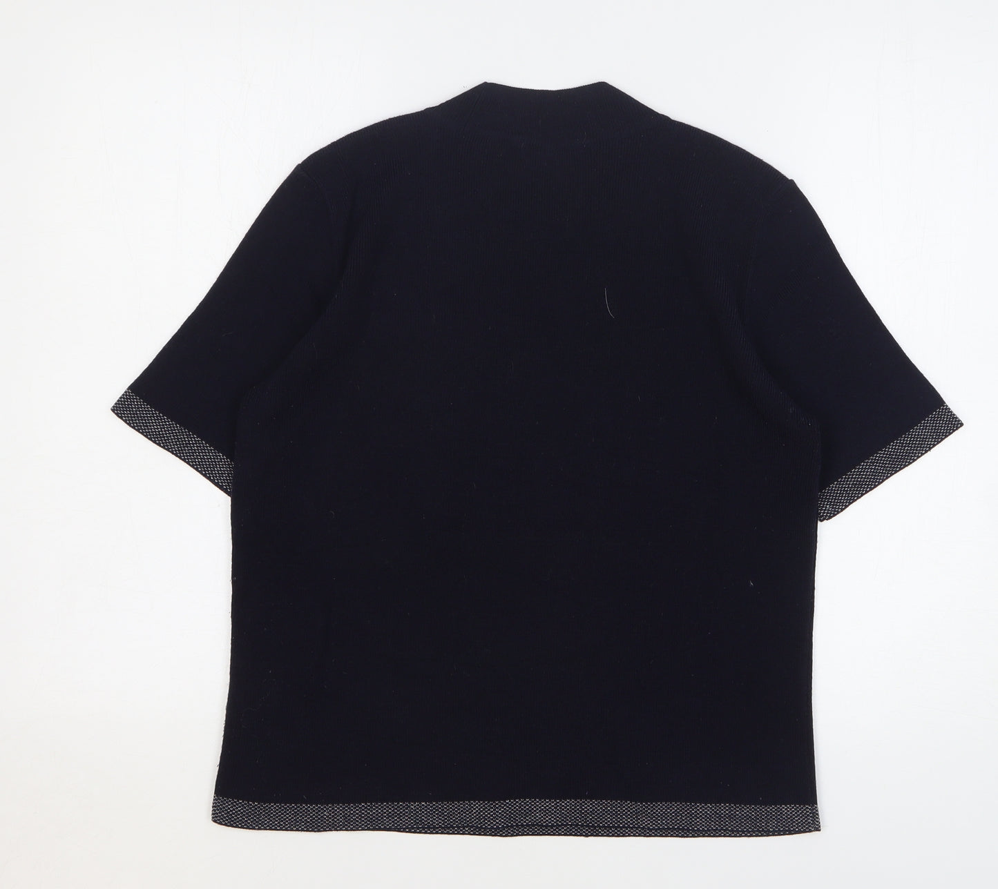 Marks and Spencer Womens Blue Round Neck Acrylic Pullover Jumper Size 16