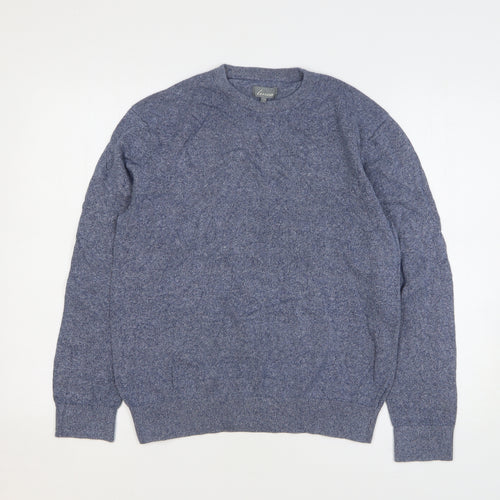 Linea Womens Blue Round Neck Cotton Pullover Jumper Size M