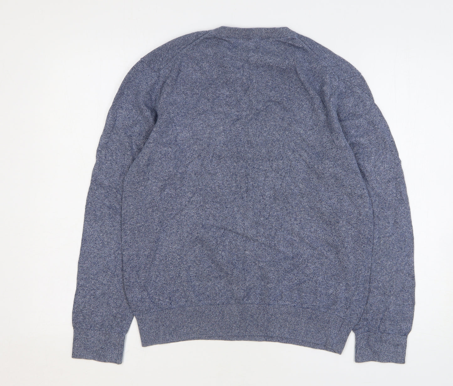 Linea Womens Blue Round Neck Cotton Pullover Jumper Size M
