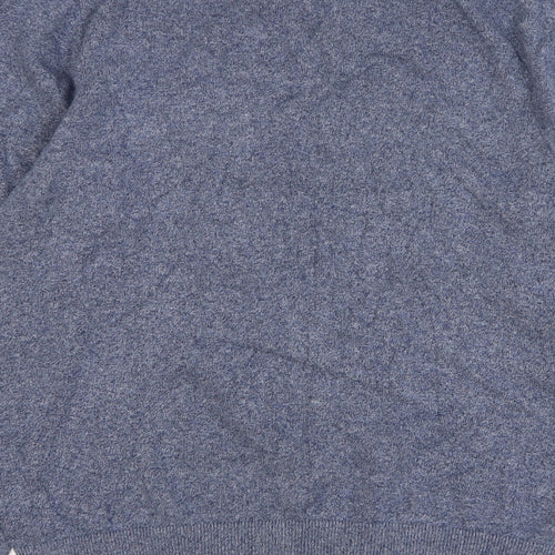Linea Womens Blue Round Neck Cotton Pullover Jumper Size M