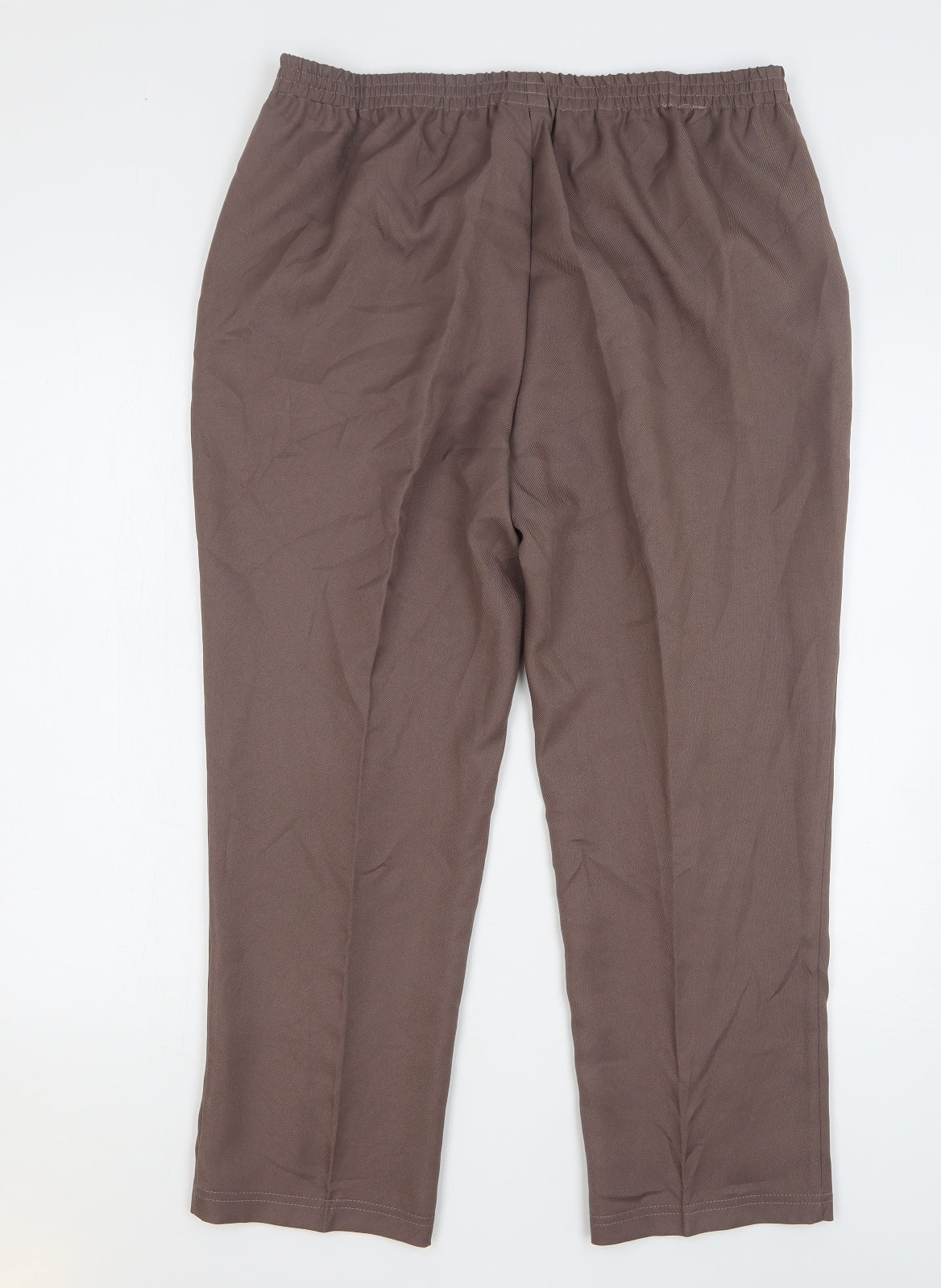Damart Womens Brown Polyester Trousers Size 18 L26 in Regular