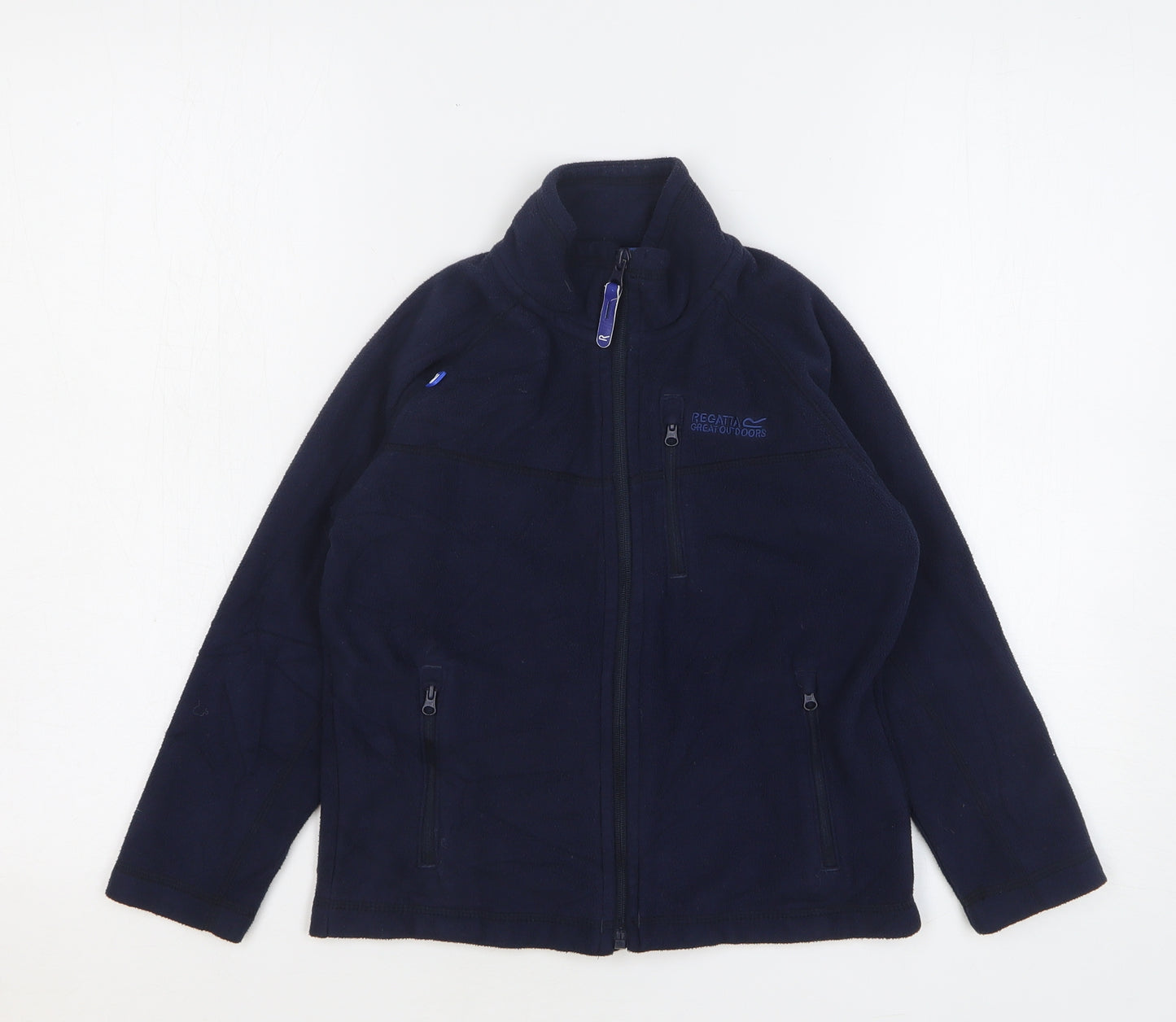 Regatta Boys Blue Polyester Full Zip Sweatshirt Size 7-8 Years Zip