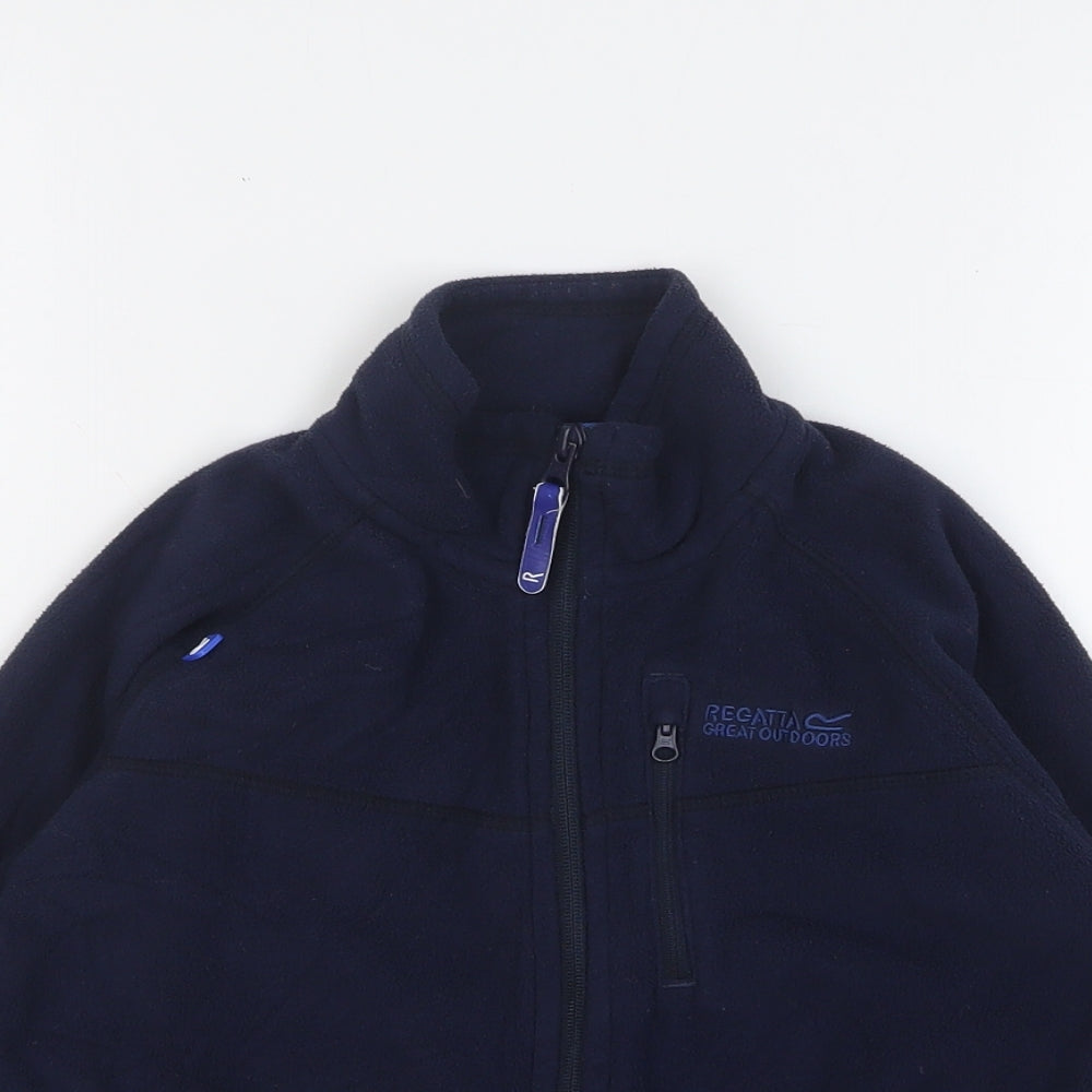 Regatta Boys Blue Polyester Full Zip Sweatshirt Size 7-8 Years Zip