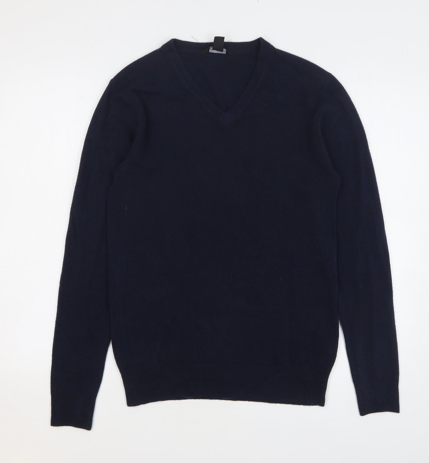 Cedar Wood State Mens Blue V-Neck Acrylic Pullover Jumper Size XS