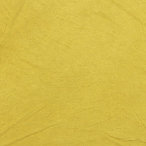 Monkl Womens Yellow Modal Basic T-Shirt Size M Round Neck