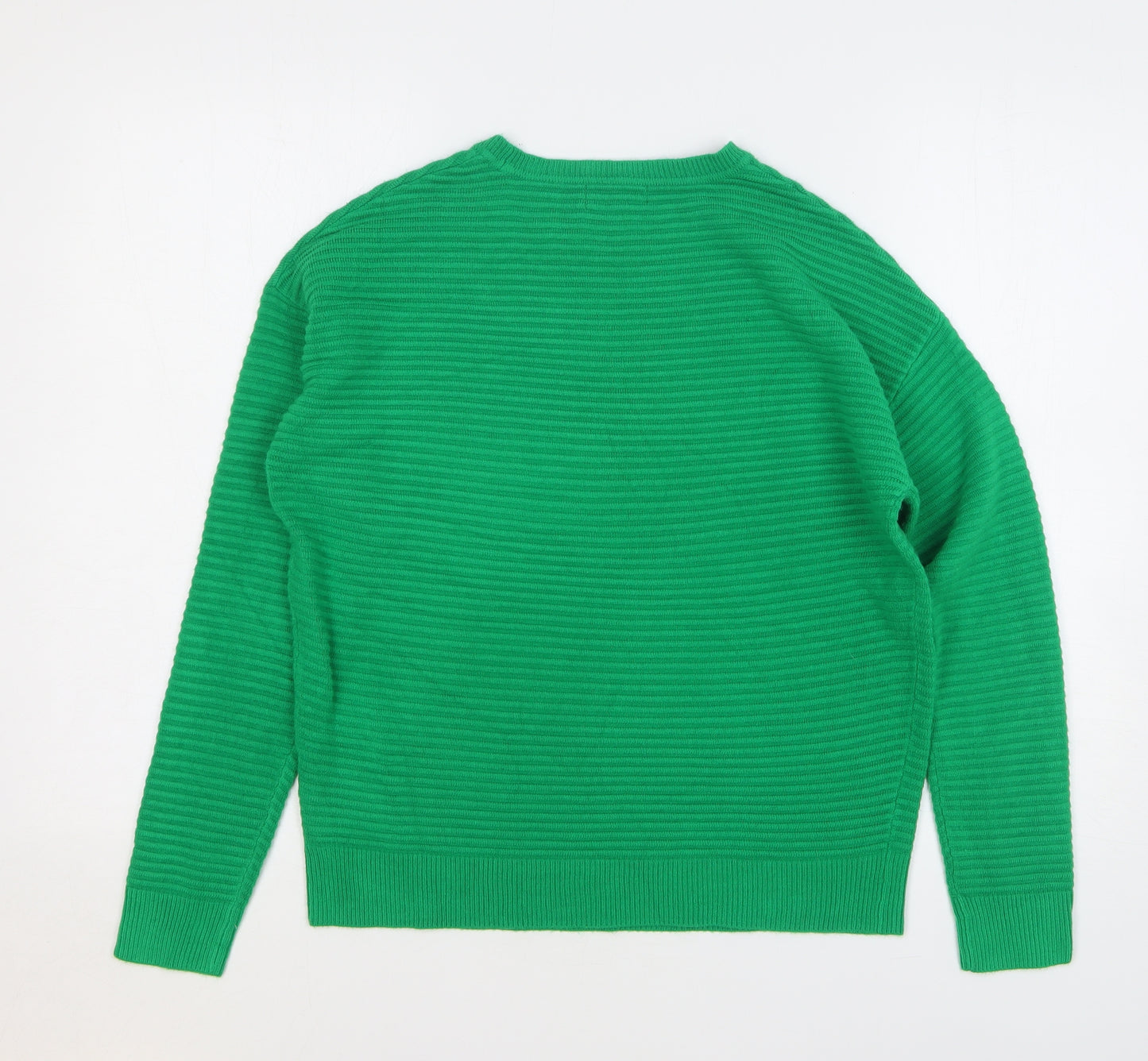 Papaya Womens Green Round Neck Acrylic Pullover Jumper Size 10