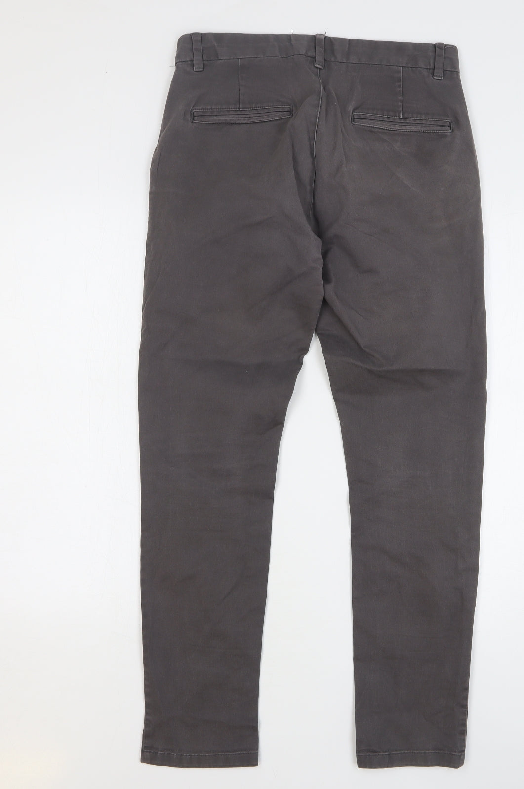 NEXT Mens Grey Cotton Skinny Jeans Size 30 L29 in Regular Button