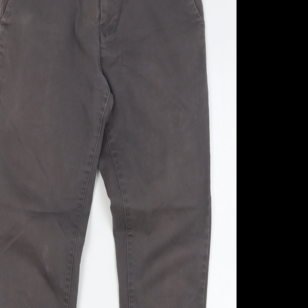 NEXT Mens Grey Cotton Skinny Jeans Size 30 L29 in Regular Button