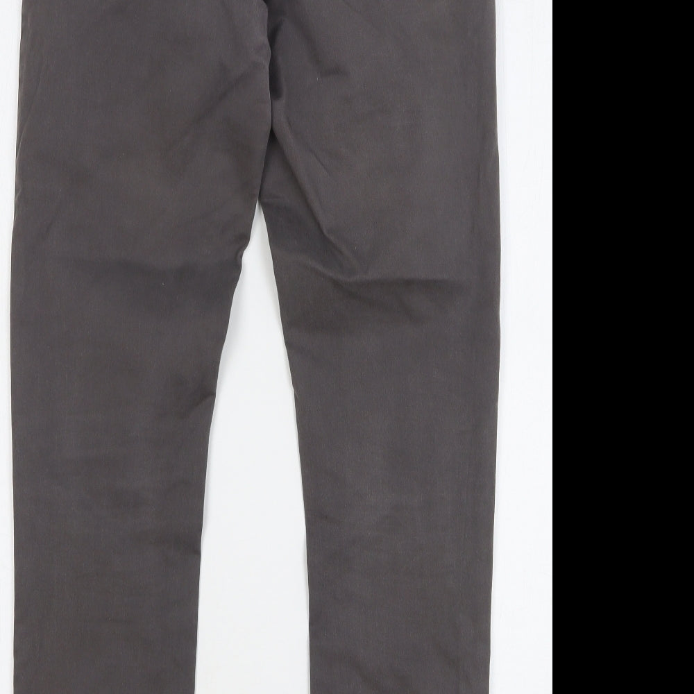 NEXT Mens Grey Cotton Skinny Jeans Size 30 L29 in Regular Button