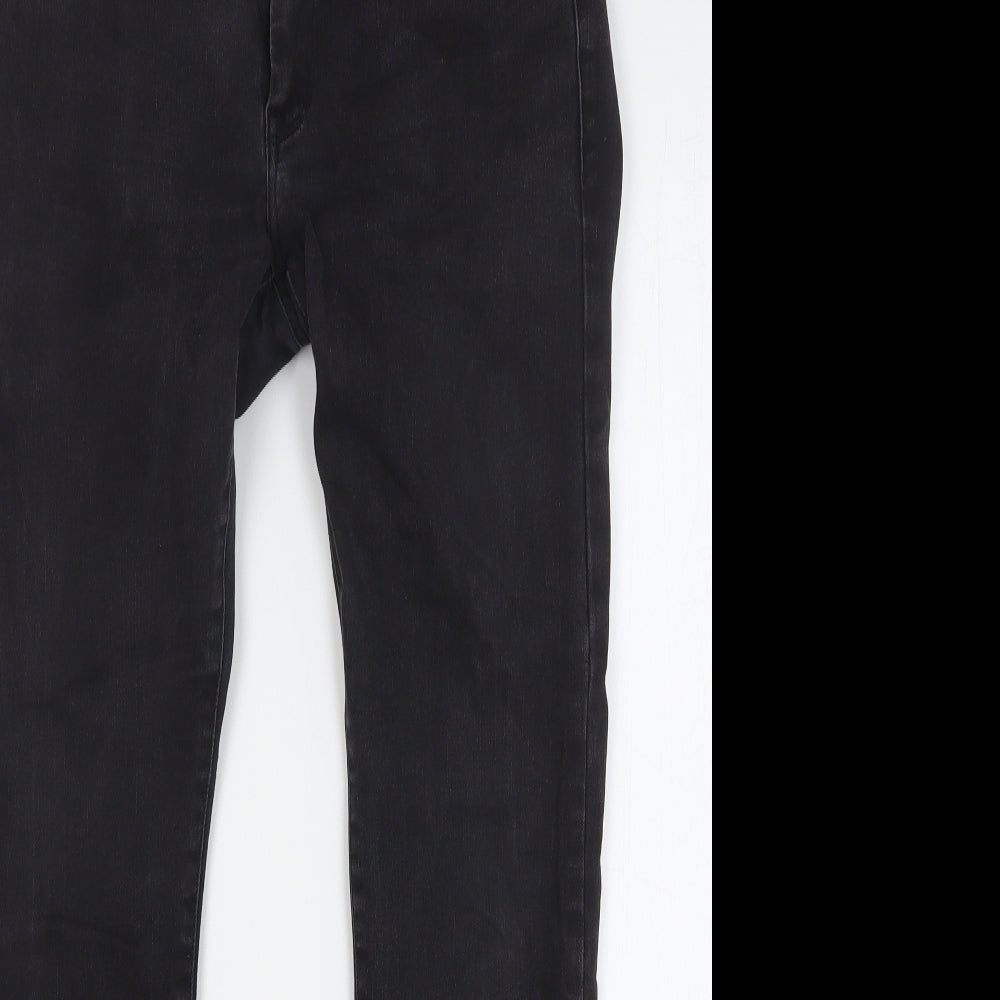 Tiffosi Mens Black Cotton Skinny Jeans Size 30 L29 in Regular Button