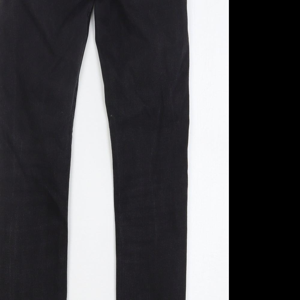 Tiffosi Mens Black Cotton Skinny Jeans Size 30 L29 in Regular Button