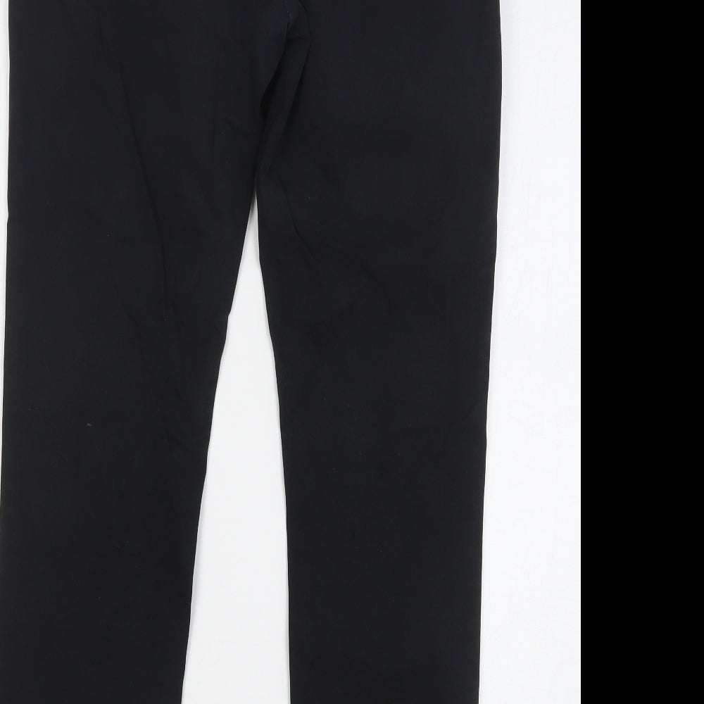 ASOS Mens Black Cotton Trousers Size 30 in L28 in Regular Drawstring