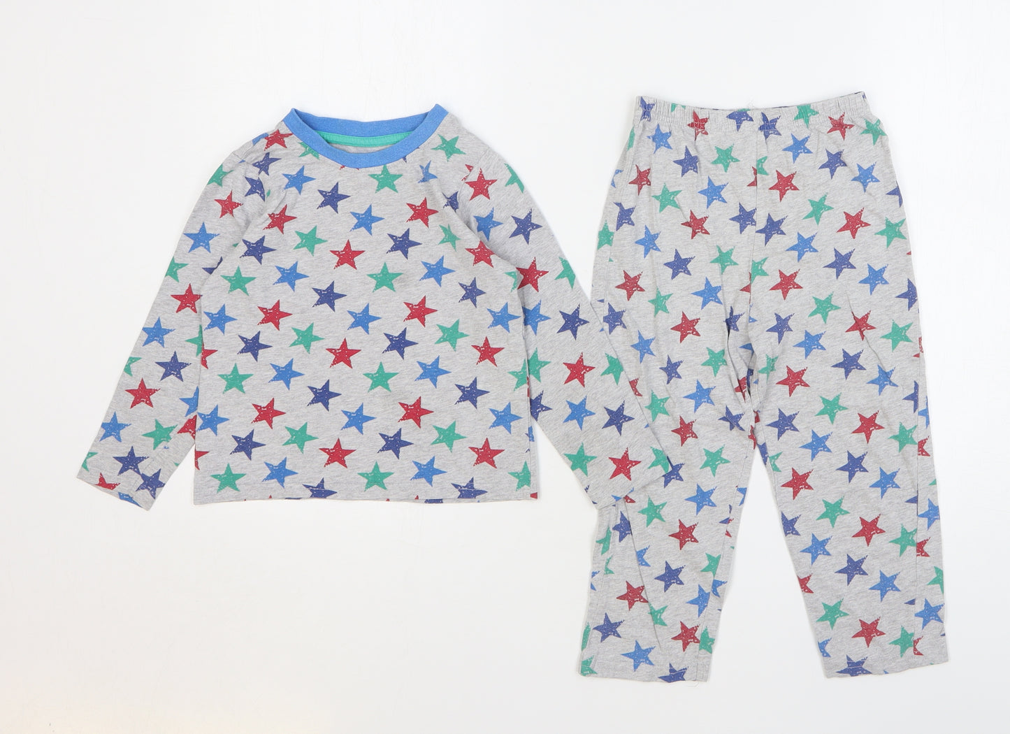 Rebel Boys Grey Geometric Cotton Pyjama Set Size 2-3 Years Pullover - Stars