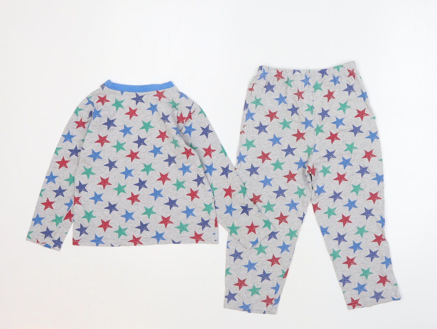 Rebel Boys Grey Geometric Cotton Pyjama Set Size 2-3 Years Pullover - Stars