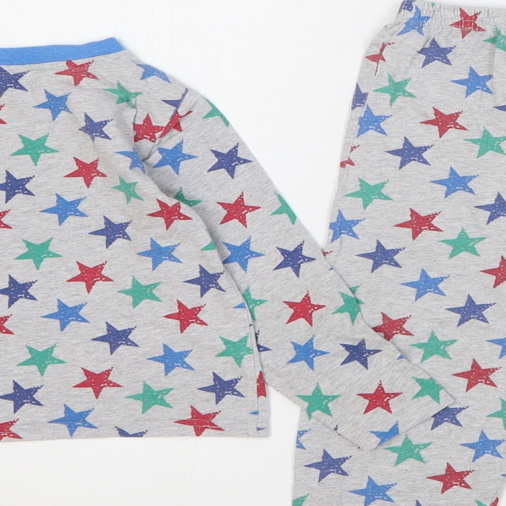 Rebel Boys Grey Geometric Cotton Pyjama Set Size 2-3 Years Pullover - Stars