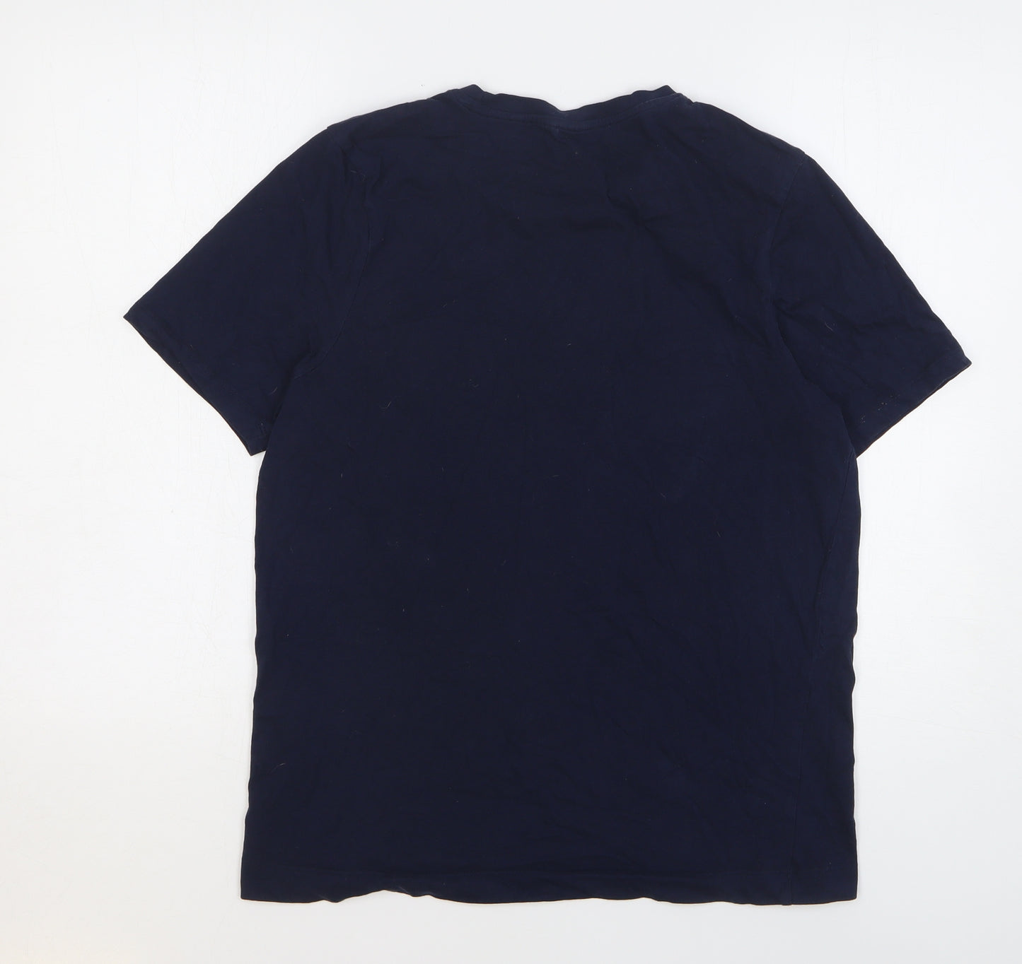 Slazenger Mens Blue Cotton T-Shirt Size M Round Neck