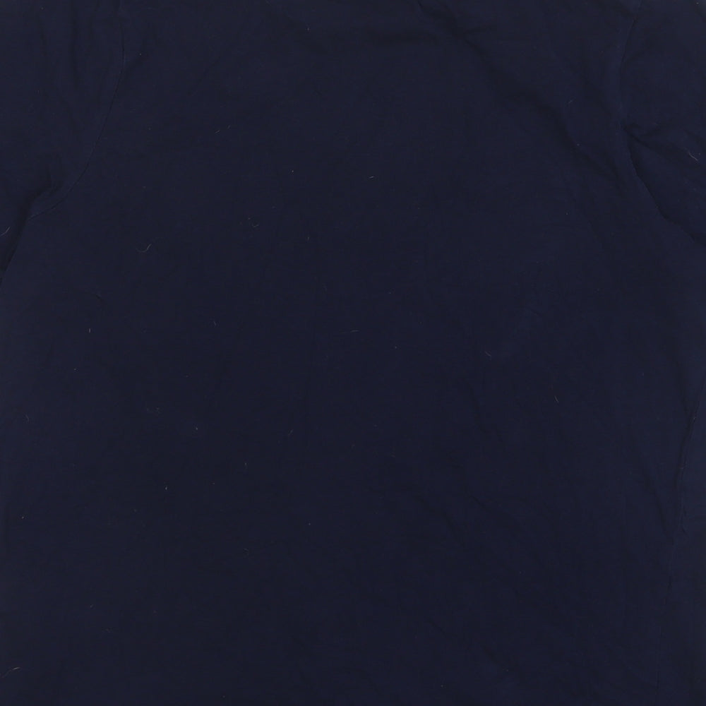 Slazenger Mens Blue Cotton T-Shirt Size M Round Neck