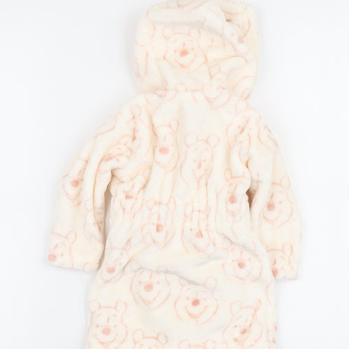 George Girls Ivory Solid Polyester Robe Size 3-6 Months - Winnie the pooh