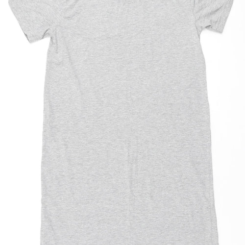 Chic a mo Womens Grey Solid Cotton Top Dress Size S - Bee Mine