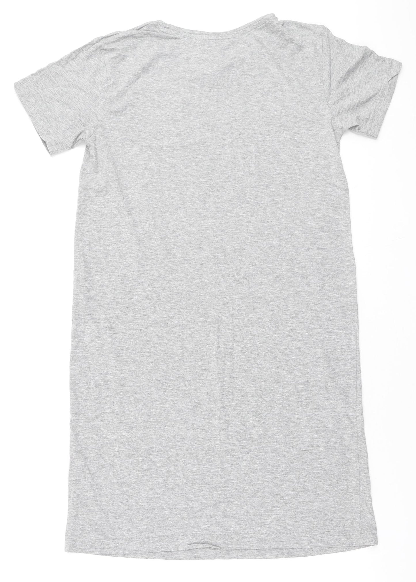 Chic a mo Womens Grey Solid Cotton Top Dress Size S - Bee Mine
