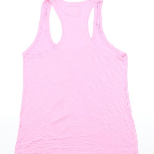 River Island Womens Pink Viscose Basic Tank Size 14 Scoop Neck - New York City