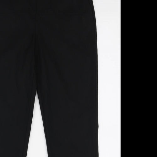 M&Co Womens Black Polyester Trousers Size 10 L28 in Regular Buckle