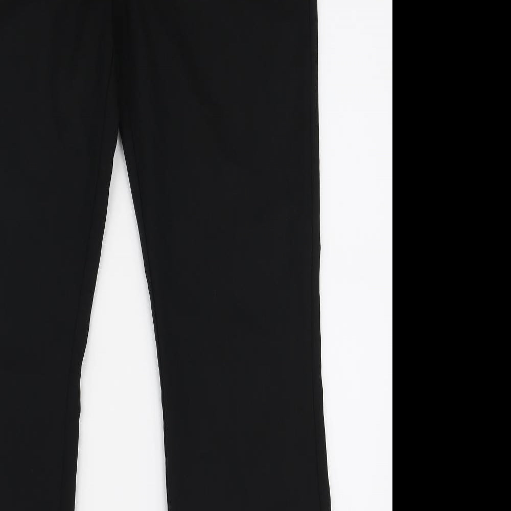 M&Co Womens Black Polyester Trousers Size 10 L28 in Regular Buckle
