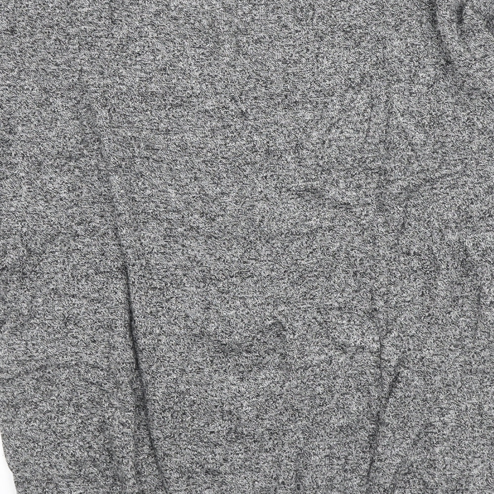 Marks and Spencer Womens Grey Round Neck Cotton Pullover Jumper Size 14