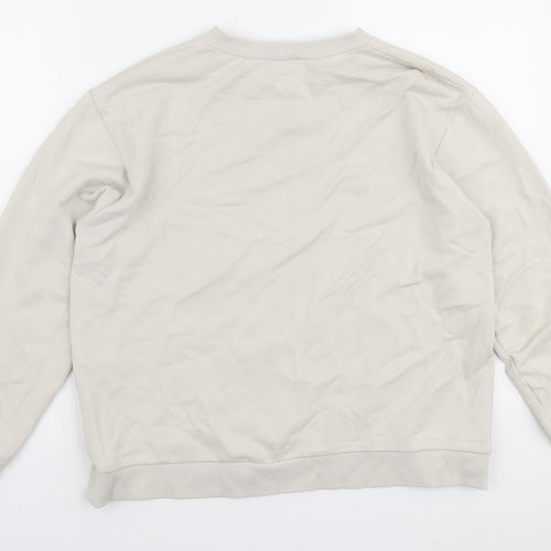 Zara Womens Grey Cotton Pullover Sweatshirt Size S