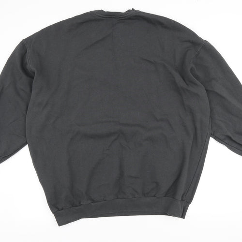 Bershka Mens Grey Crew Neck Cotton Pullover Jumper Size M - Colorado