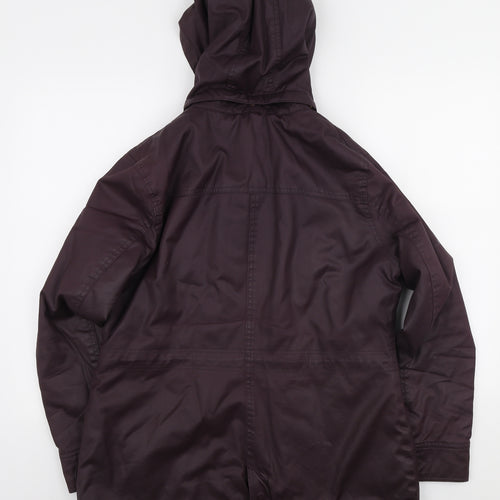 F&F Womens Purple Parka Coat Size M Zip