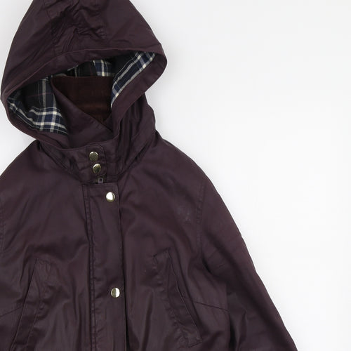F&F Womens Purple Parka Coat Size M Zip