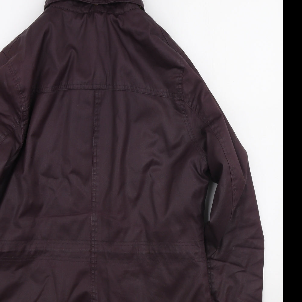 F&F Womens Purple Parka Coat Size M Zip