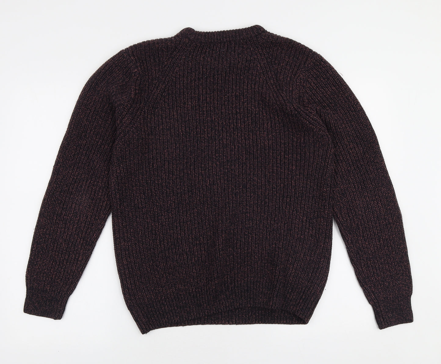 Marks and Spencer Mens Black Crew Neck Acrylic Pullover Jumper Size M