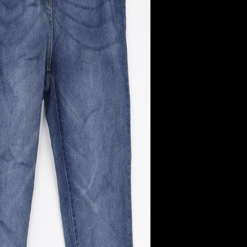 PARISIAN Womens Blue Polyester Skinny Jeans Size 10 L26 in Regular