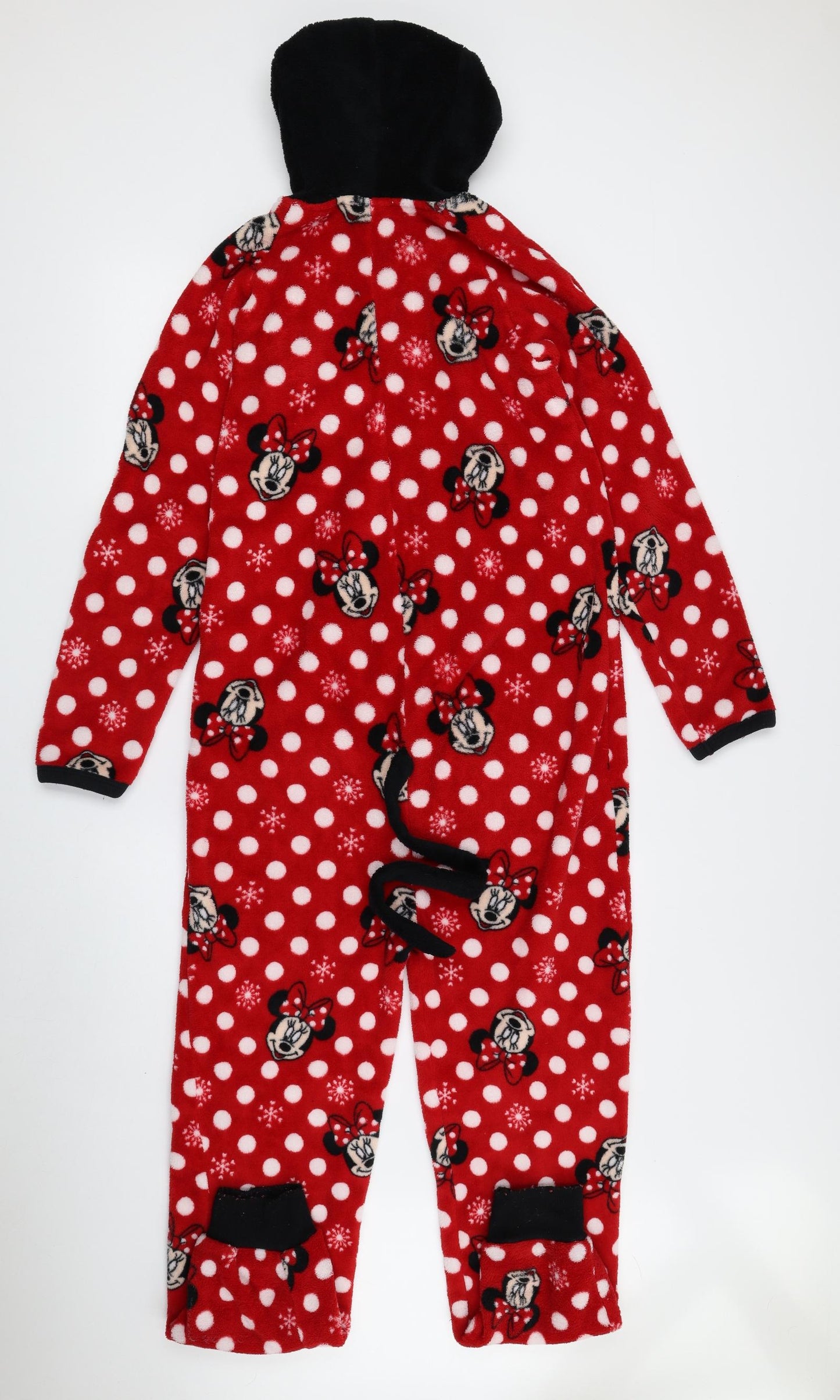 Disney Womens Multicoloured Polka Dot Polyester Capri One Piece Size XS Zip - Minnie Mouse, Red, White, Black