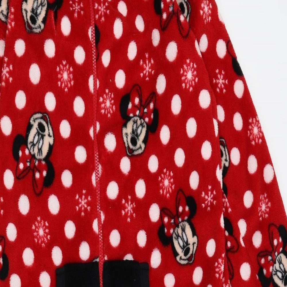 Disney Womens Multicoloured Polka Dot Polyester Capri One Piece Size XS Zip - Minnie Mouse, Red, White, Black