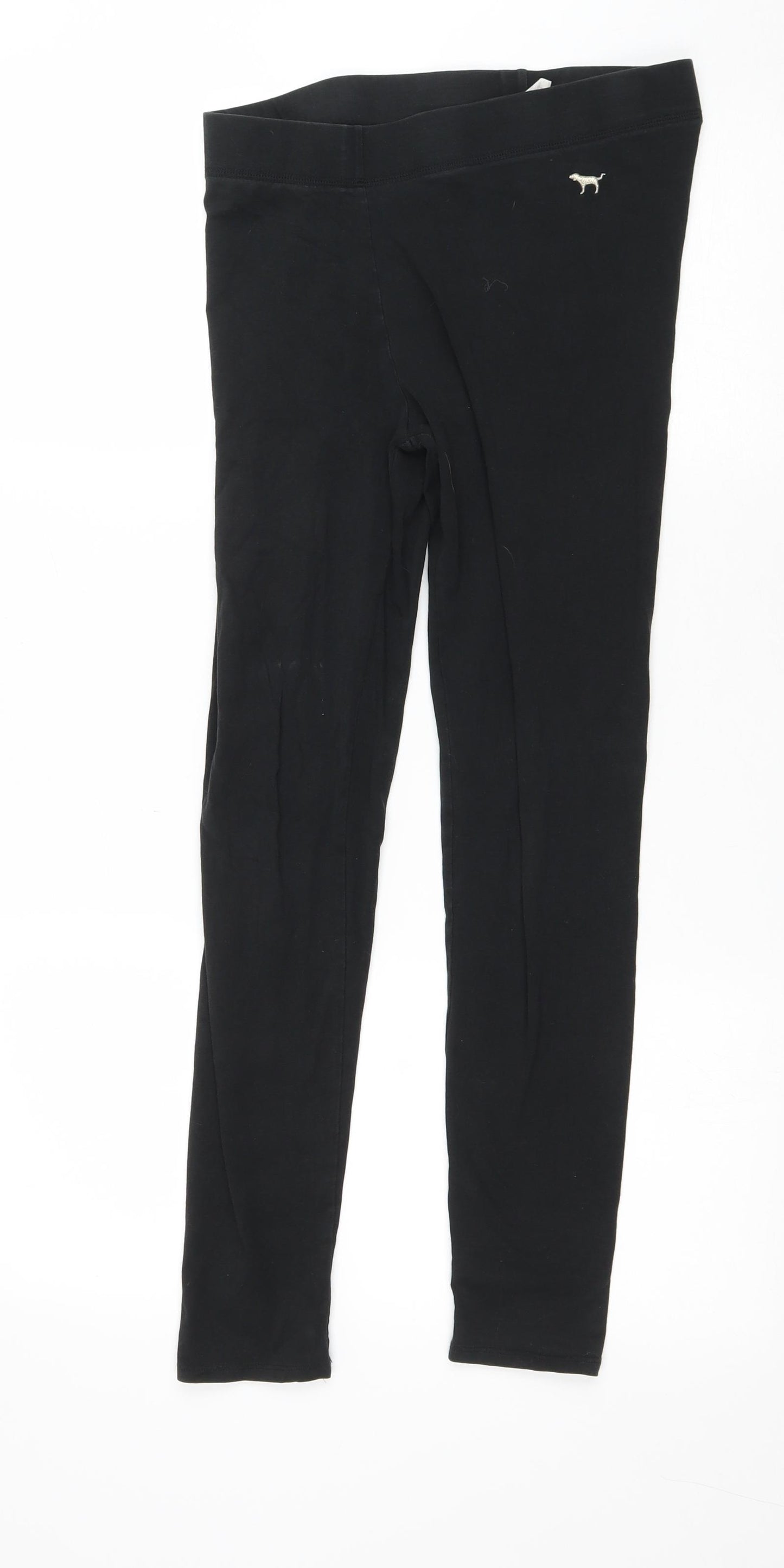 PINK Victoria's Secret Womens Black Cotton Pedal Pusher Leggings Size M L27 in
