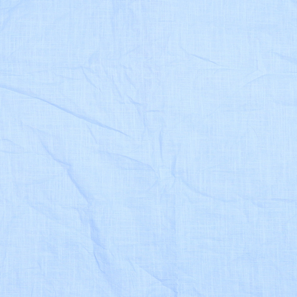 Incerun Womens Blue Cotton Tunic Blouse Size XL Round Neck