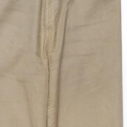 Marks and Spencer Mens Brown Cotton Straight Jeans Size 34 L29 in Regular Zip