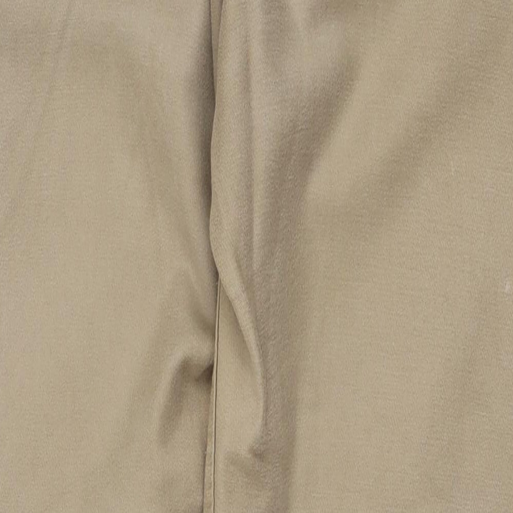 Marks and Spencer Mens Brown Cotton Straight Jeans Size 34 L29 in Regular Zip